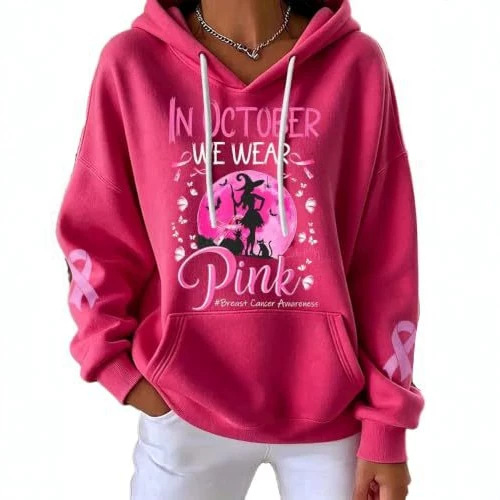 Women's Witch Letter Halloween Print Casual Sweatshirt