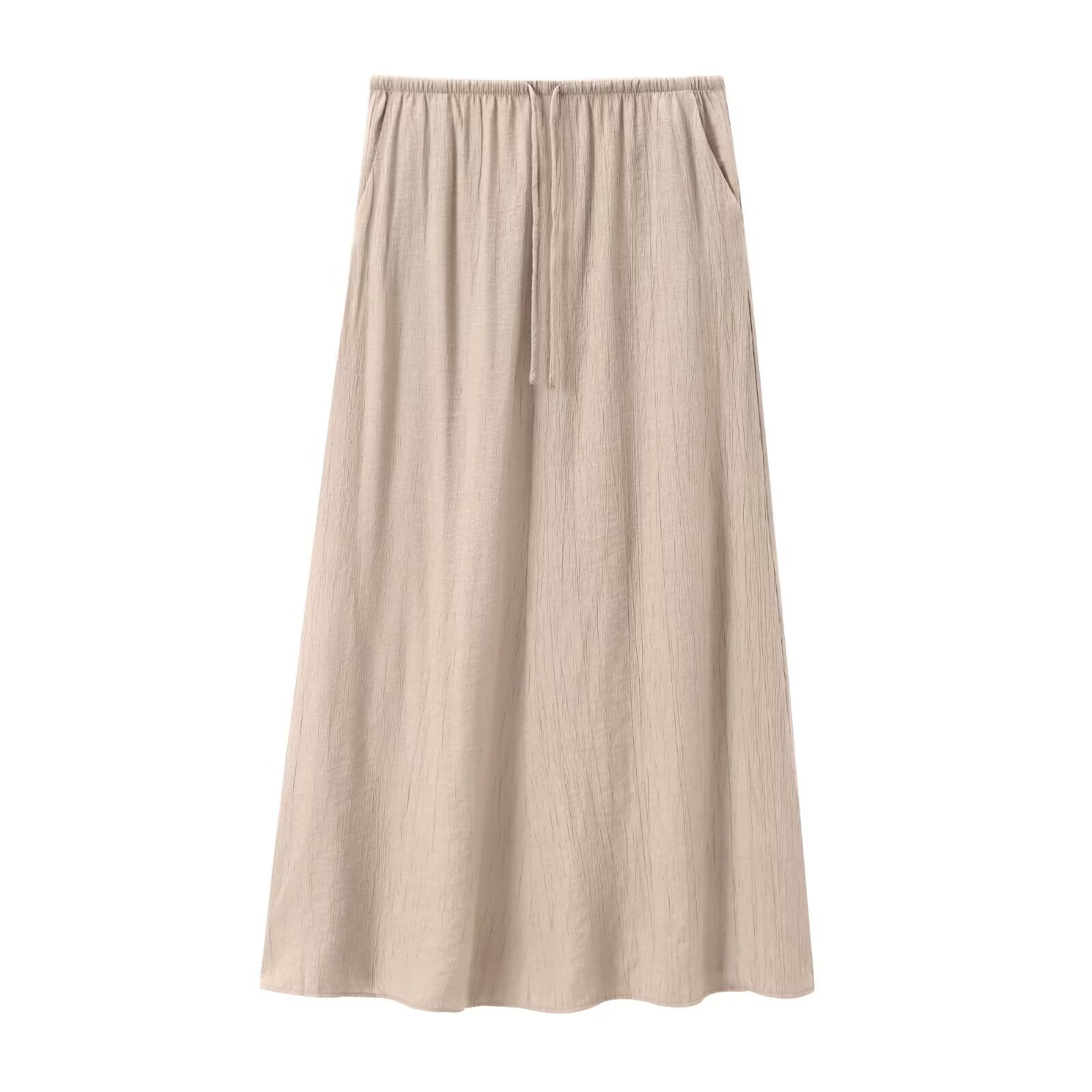 Women's Bow Textured Vest and Skirt Set Sleeveless Cotton Linen