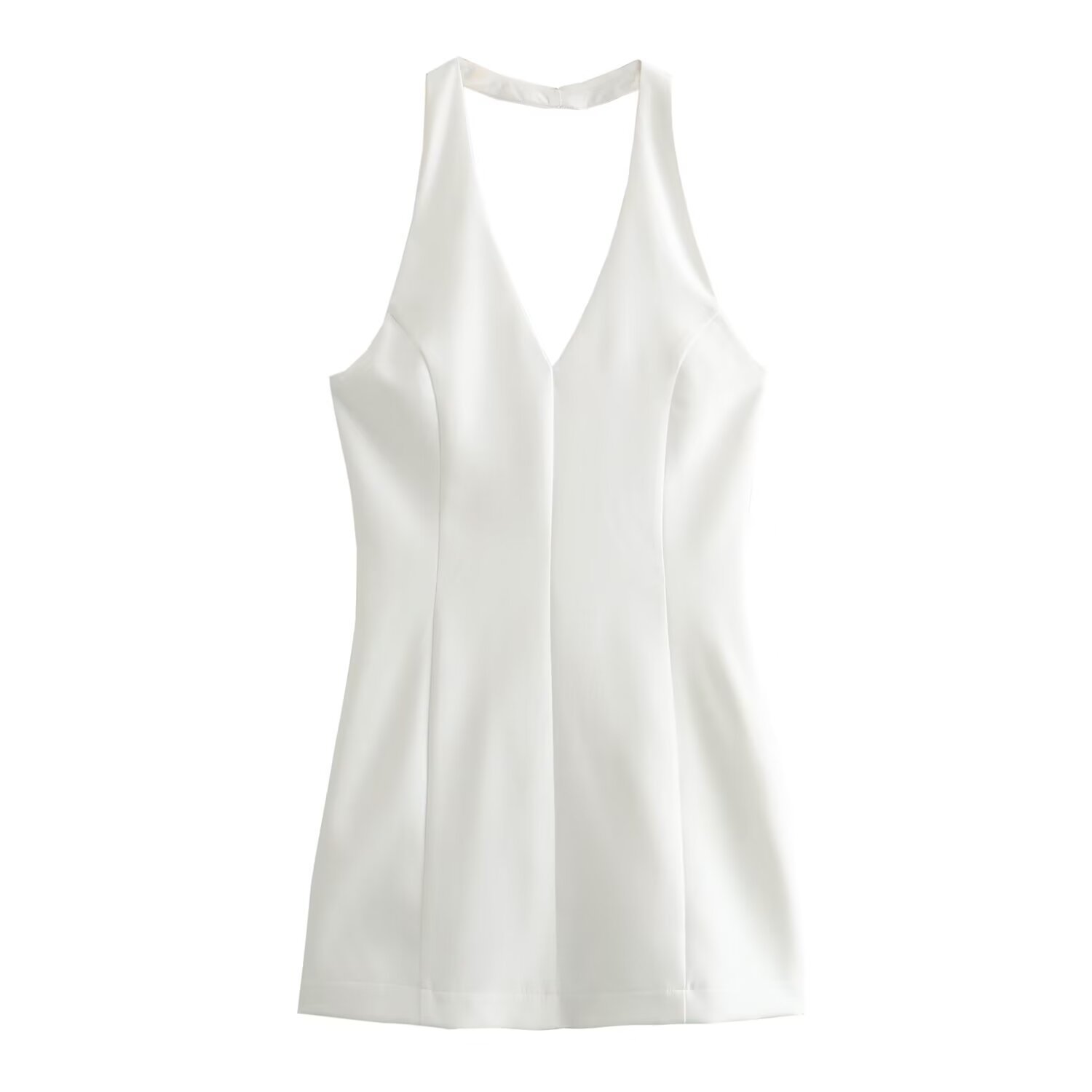Women's Sleeveless Halter Bodycon Dress with Open Back