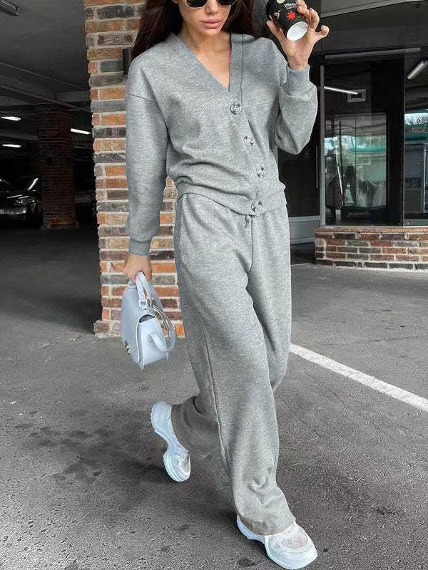 Casual Comfort Jacket Cardigan and Sweatpants Set