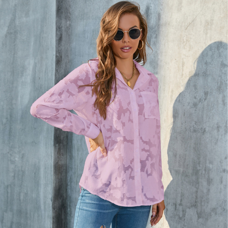Plus Size Women's Loose Casual Chiffon Blouse
