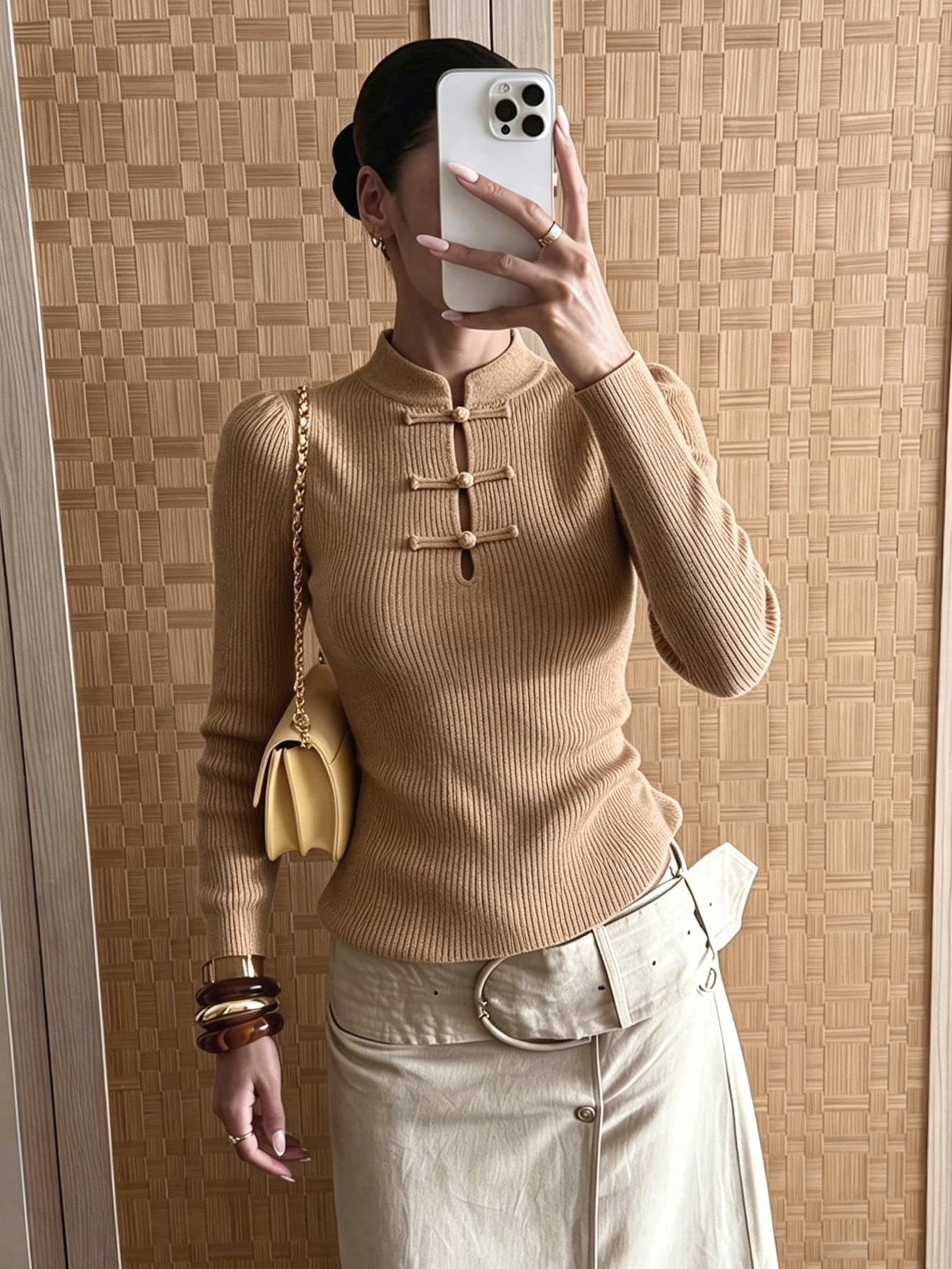 Women's Chinese Style Retro Slimming Knit Top
