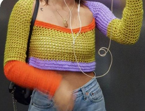 Women's Hollow-Out Knit Long-Sleeve Top