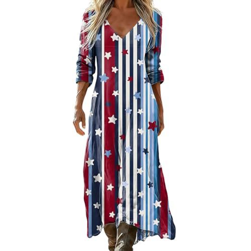 Women's Striped Floral Print Ruched Midi Dress