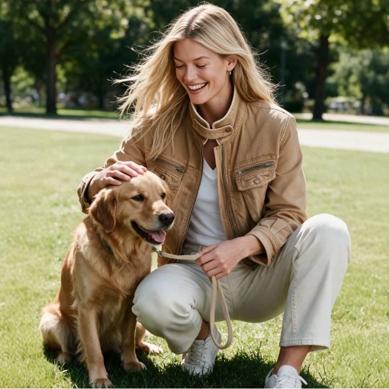 Classic Retro Brown Stand-Collar Jacket