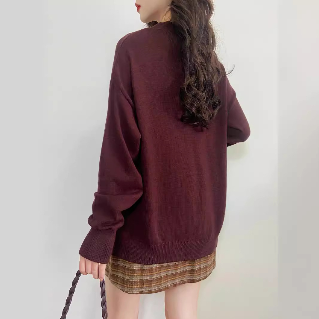 Women's Thick Knit Crewneck Pullover Sweater Long Sleeve