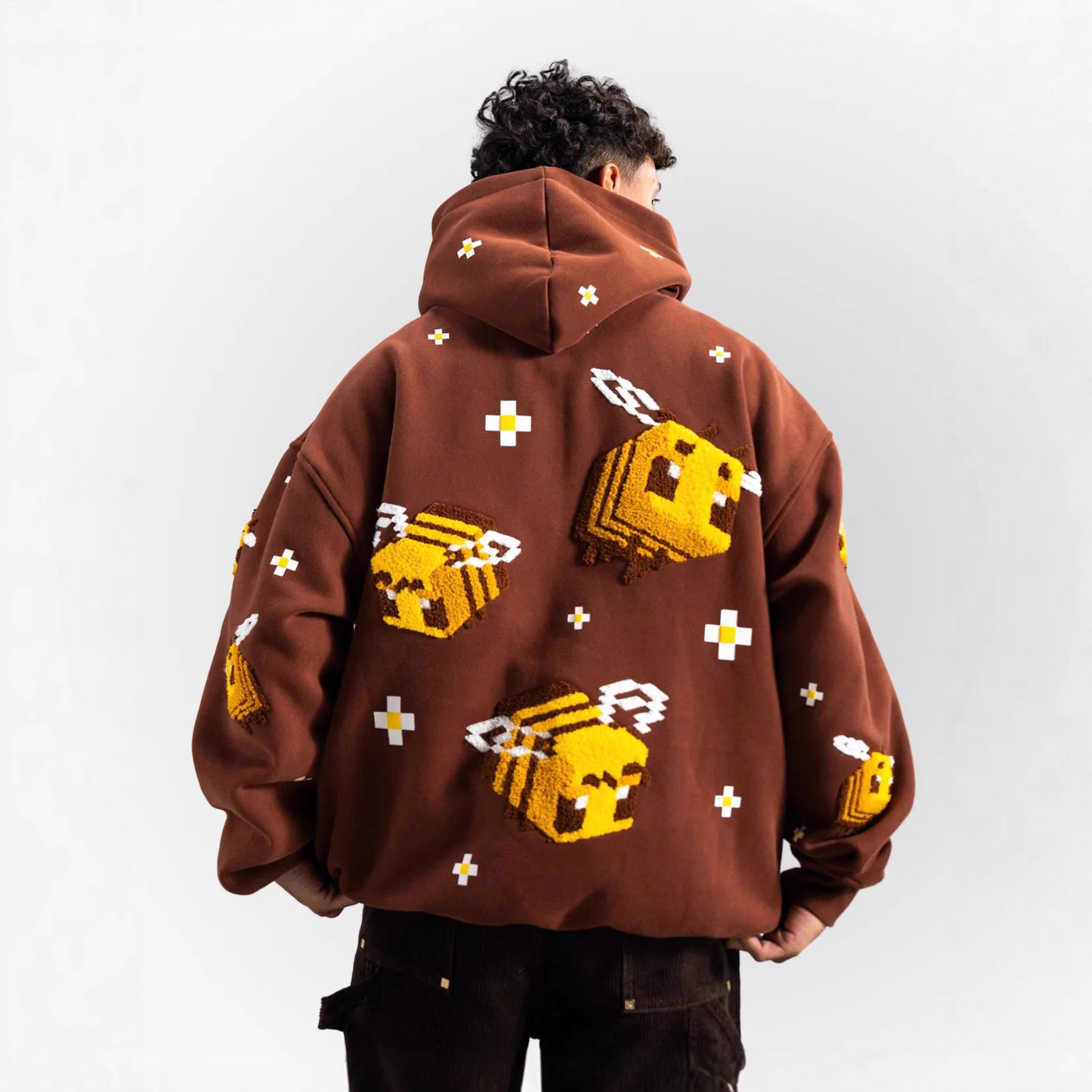 Winter Hooded Long-Sleeve Printed Pullover Sweatshirt Unisex