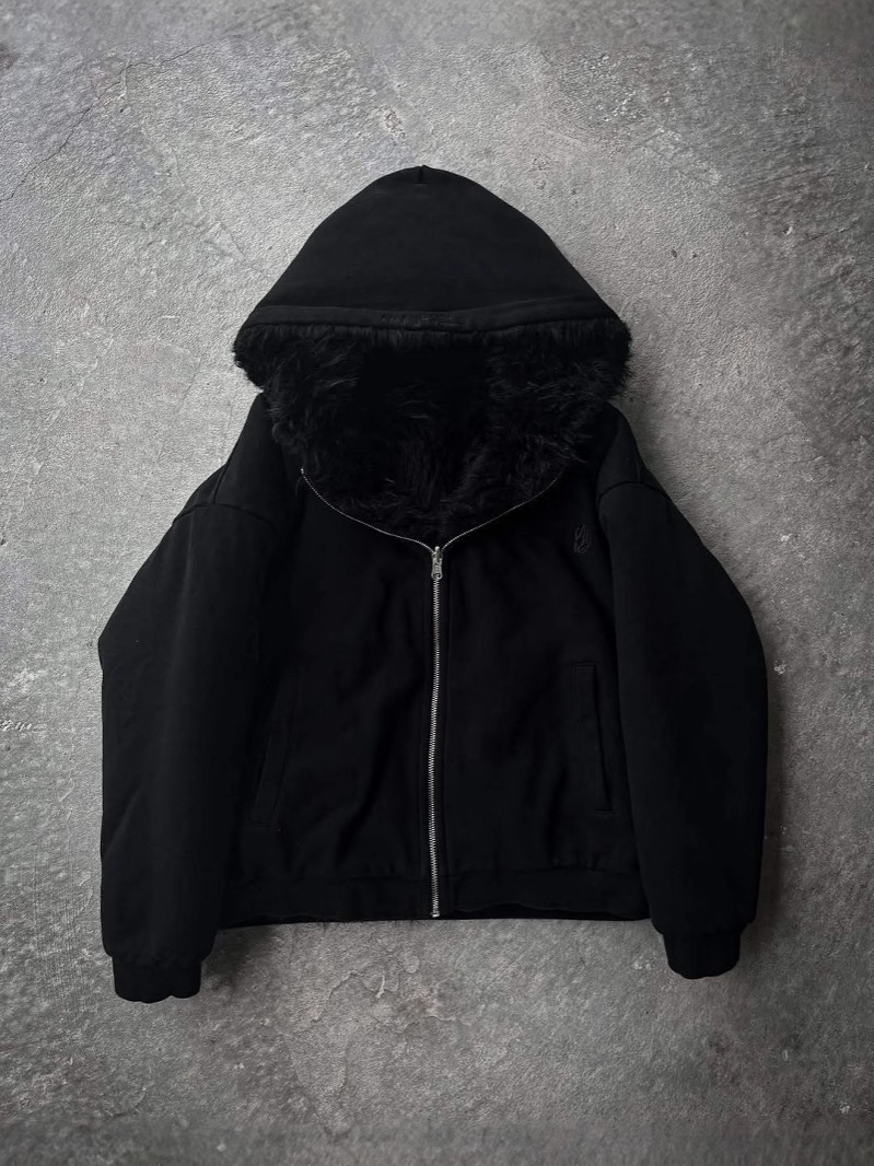 Reversible Hooded Zip Fleece Cardigan Unisex