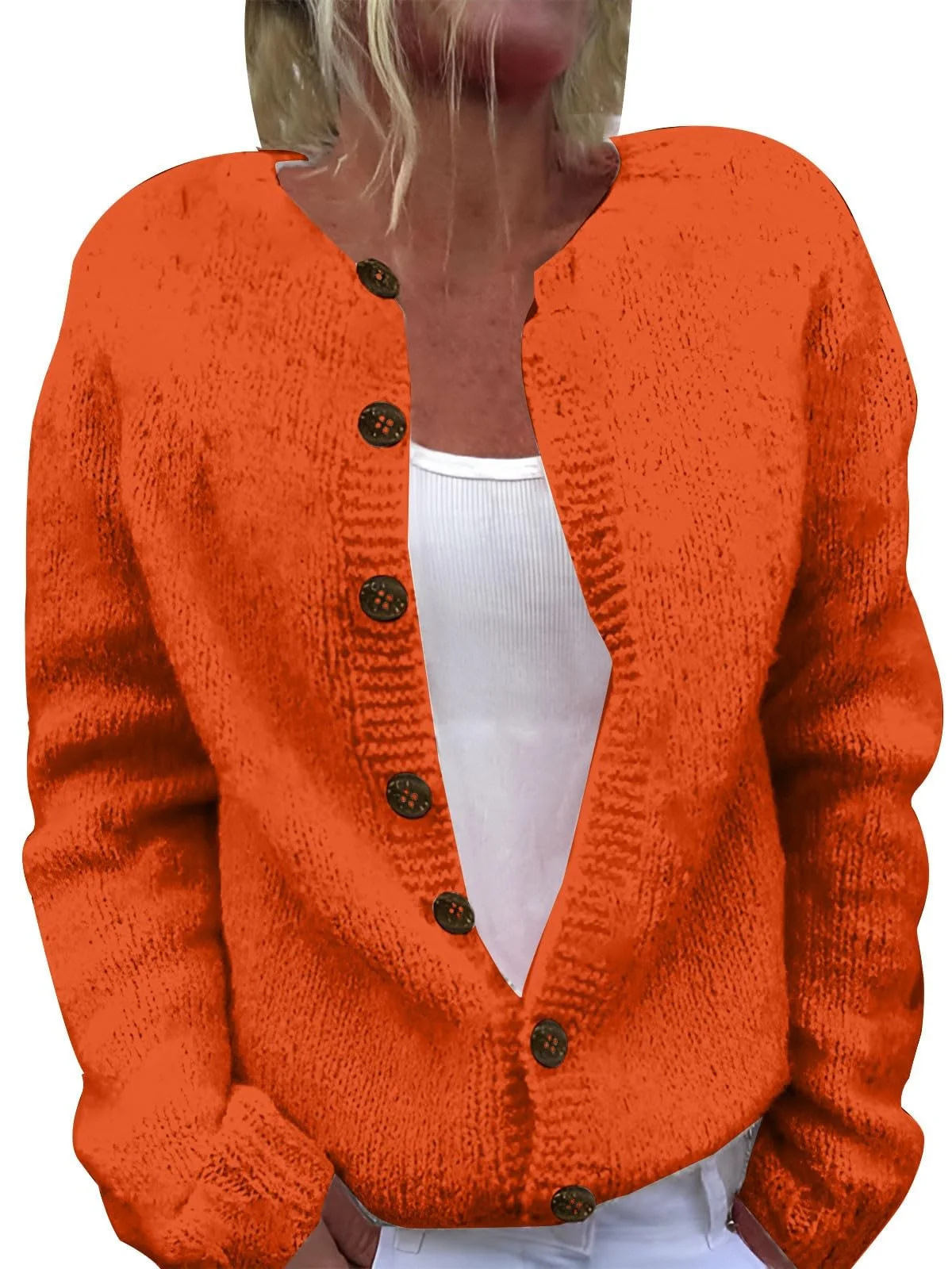 Women's Loose Knit Cardigan Sweater Coat