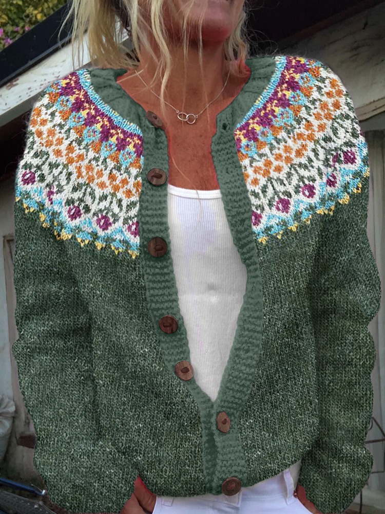 Women's Colorblock Open-Front Cardigan Sweater