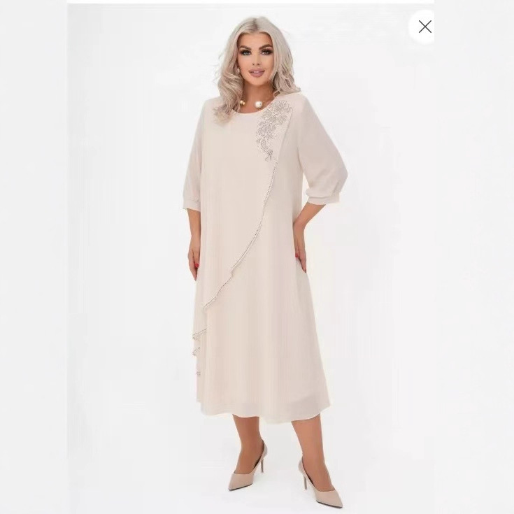 Women's Summer Printed Irregular Long Dress