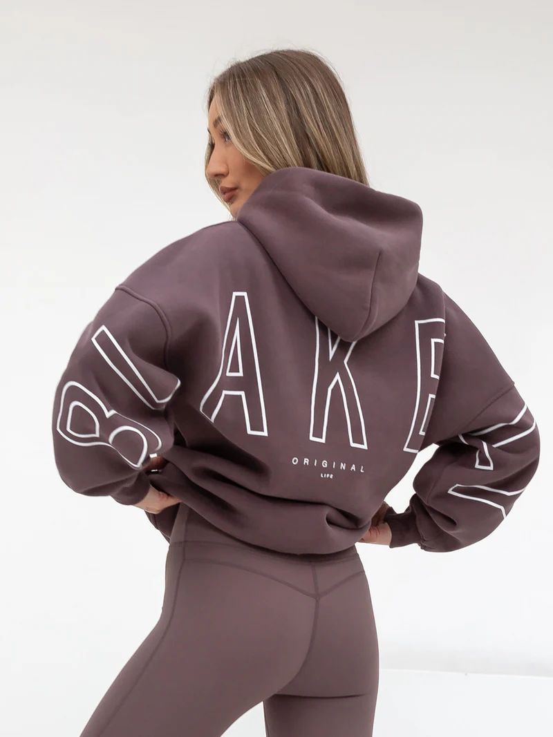 Women's Letter Print Hooded Sweatshirt