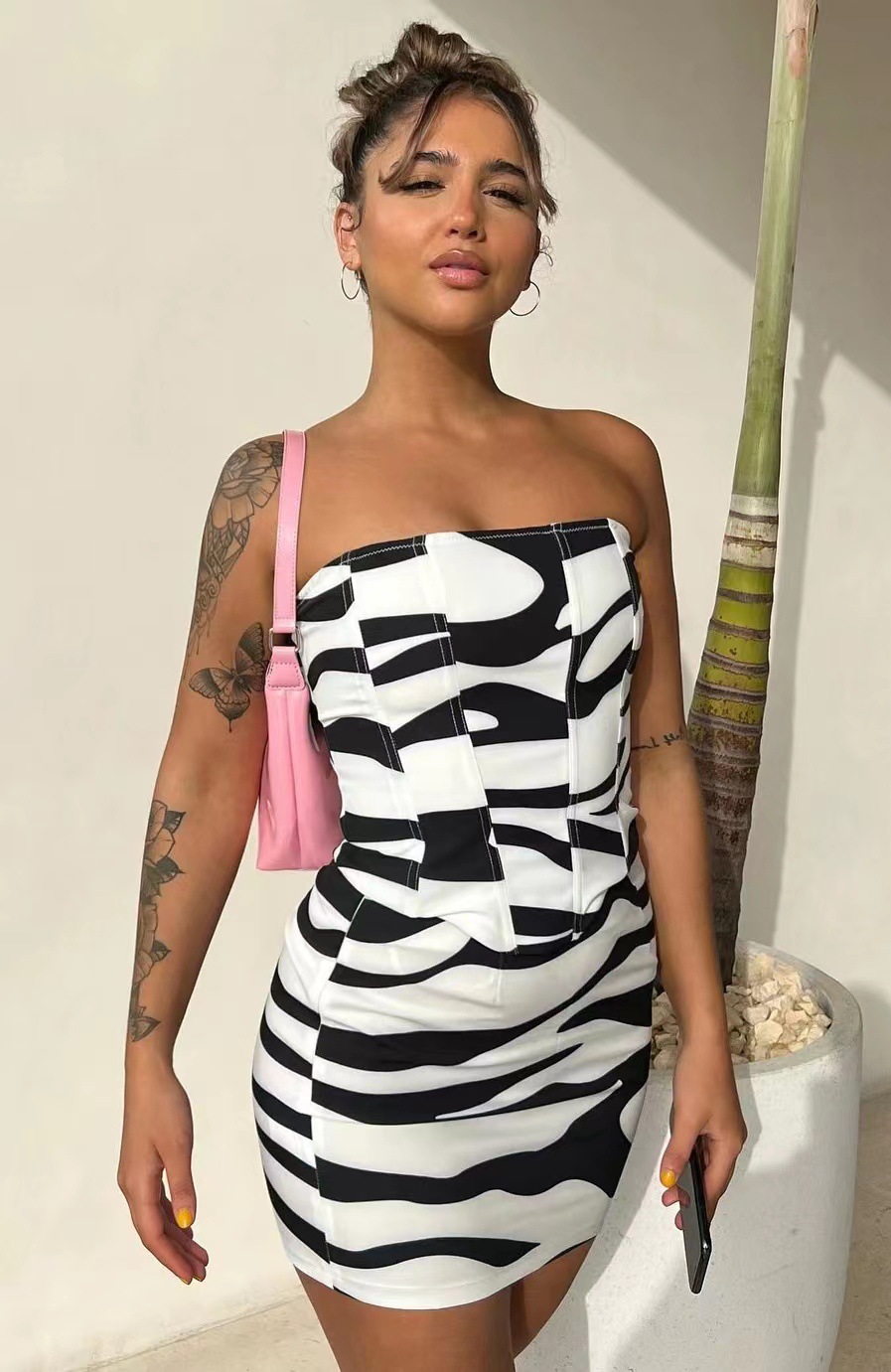 Women's Corset Tank Top and Mini Skirt Set