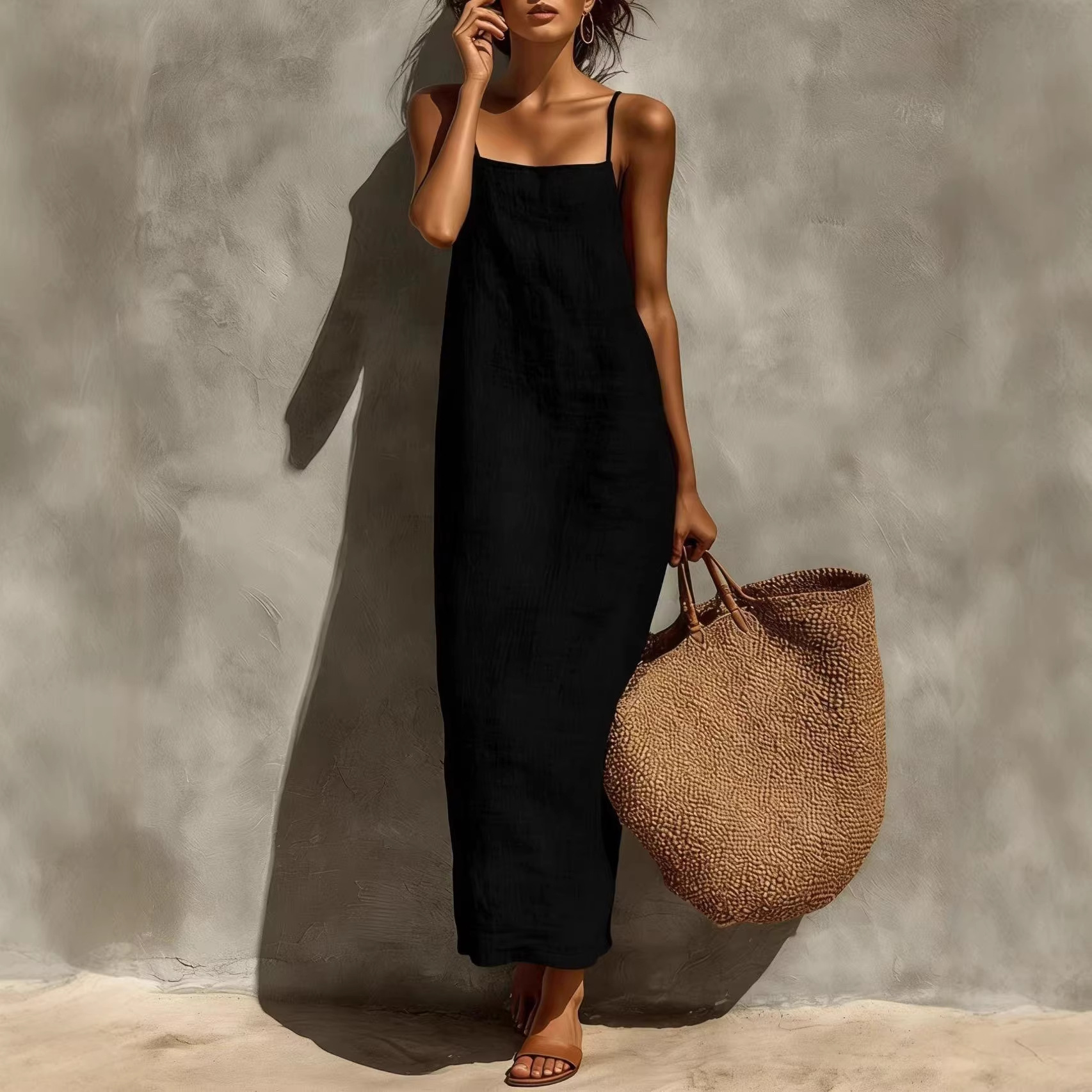 Bohemian Square Neck Cami Dress