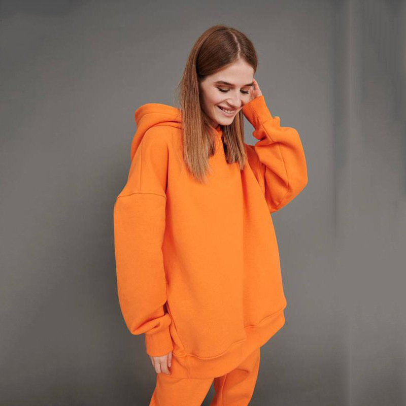 Women's Hooded Loose Casual Two-Piece Sweatsuit Set