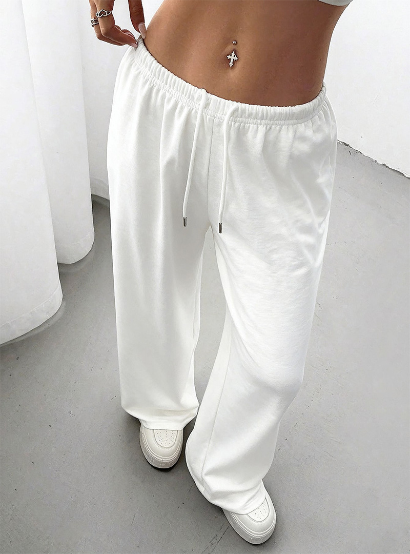 Women's Relaxed Drawstring Wide-Leg Pants