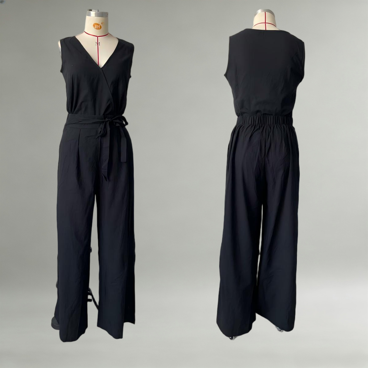 Women's Sleeveless Tank Top and High-Waist Wide-Leg Pants Two-Piece Set