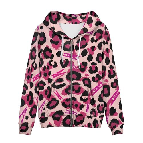 Women's Animal & Floral Print Hoodie Long Sleeve Crewneck