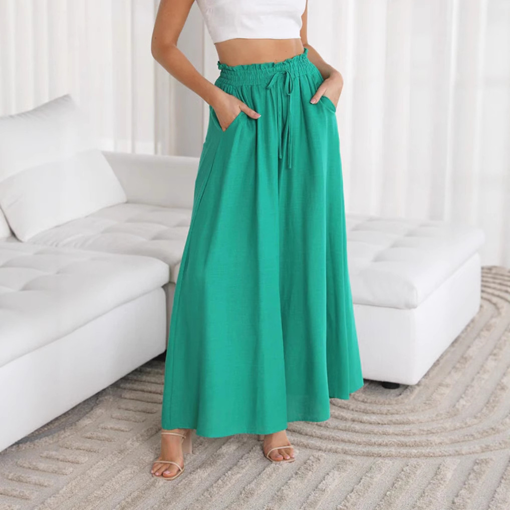 Women's Wide-Leg Casual Pants High Waist Loose Fit