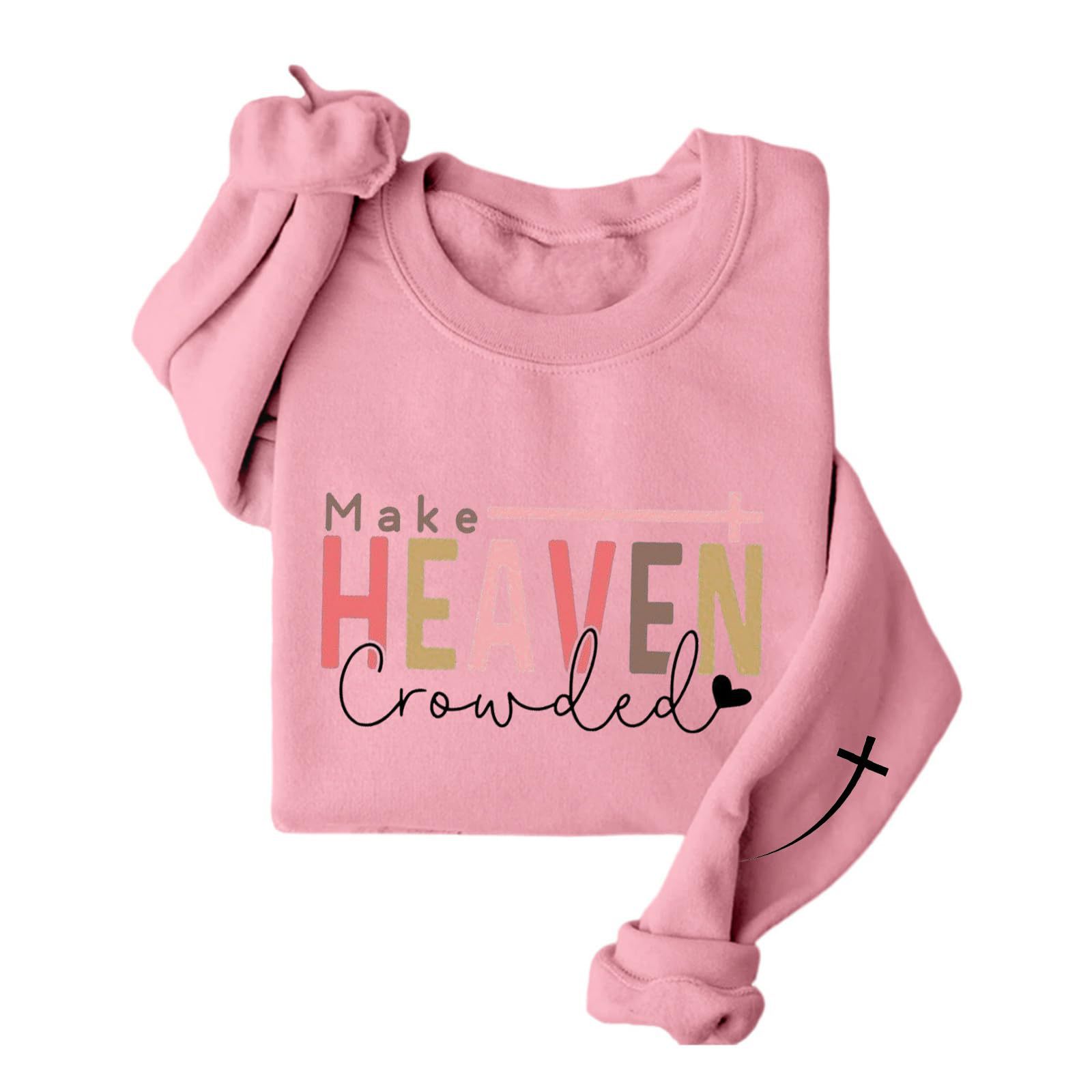 Women's Heaven Letter Print Crewneck Sweatshirt