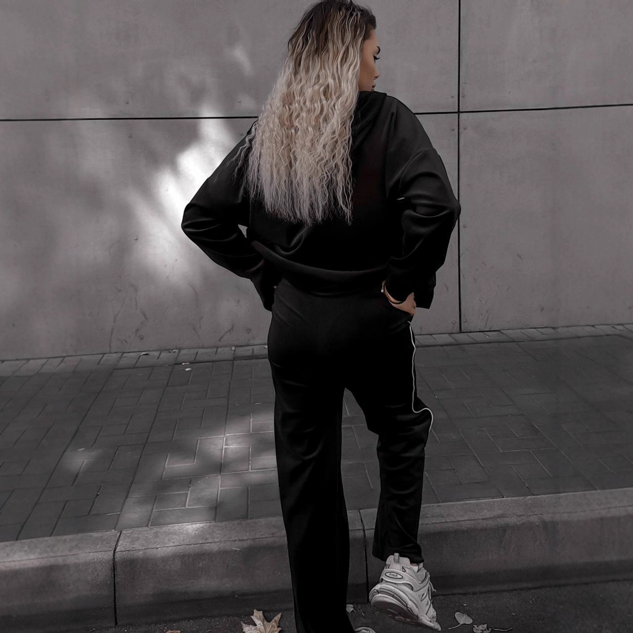 Striped Hooded Cardigan & Straight-Leg Pants Set Women's Casual Long-Sleeve Sweatshirt Outfit