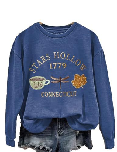 Women's Coffee Dragonfly Maple Leaf Letter Print Crewneck Sweatshirt