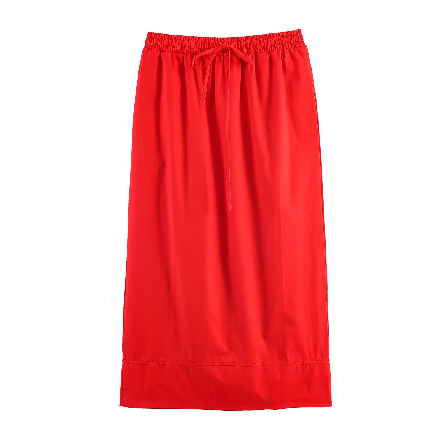 Women's Lantern Sleeve Top and Midi Skirt Set with Embroidery