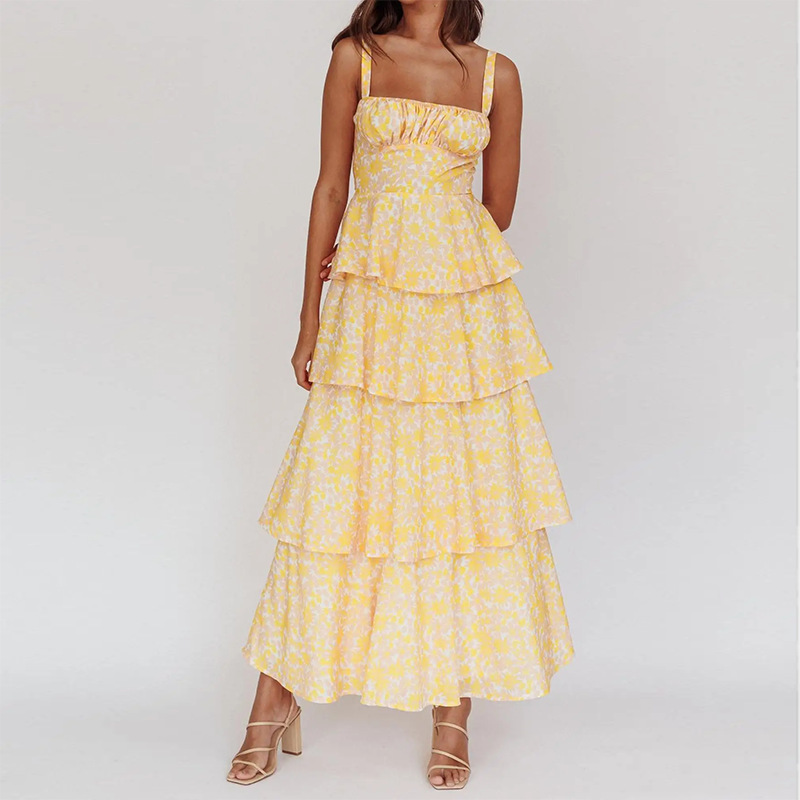 Elegant Floral Print Sleeveless Bodycon Midi Dress