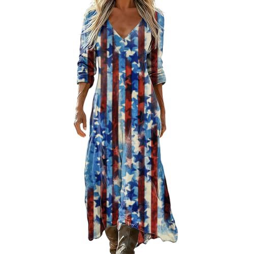 Women's Striped Floral Print Ruched Midi Dress