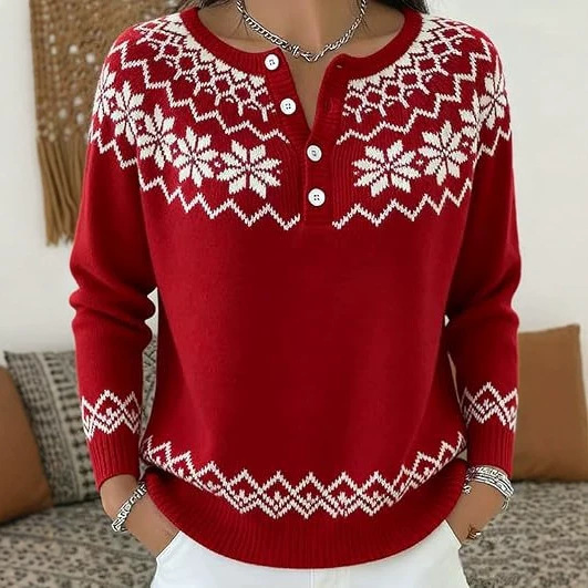 Women's Vintage Floral Print Button Sweatshirt