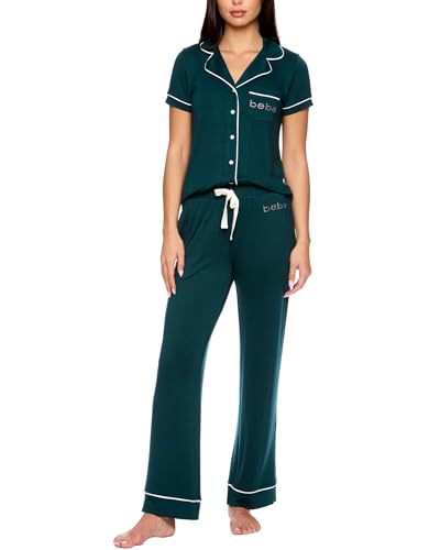 Women's Cuban Collar Letter Print Short Sleeve Shirt and Pants Set
