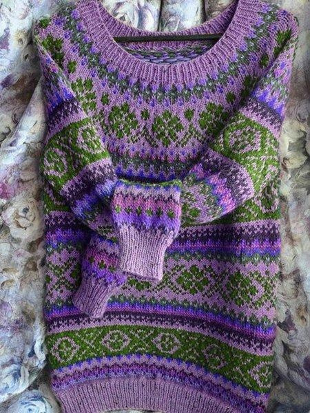 Women's Mystic Ancient Tribal Print Crewneck Sweatshirt