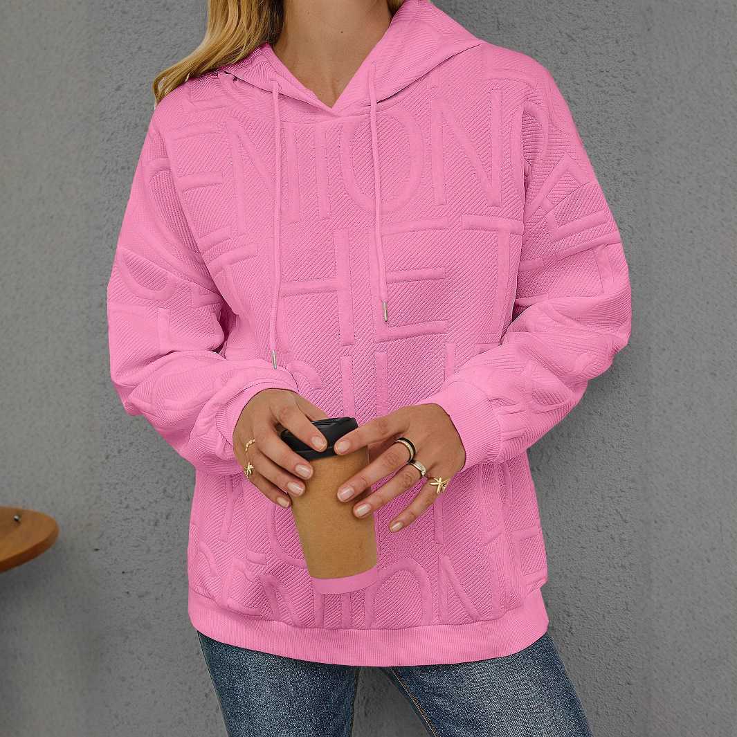 Women's Loose Fit 3D Print Hooded Pullover Sweatshirt