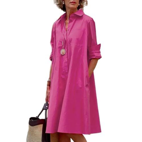 Women's Floral Print Lapel Collar Sheath Dress