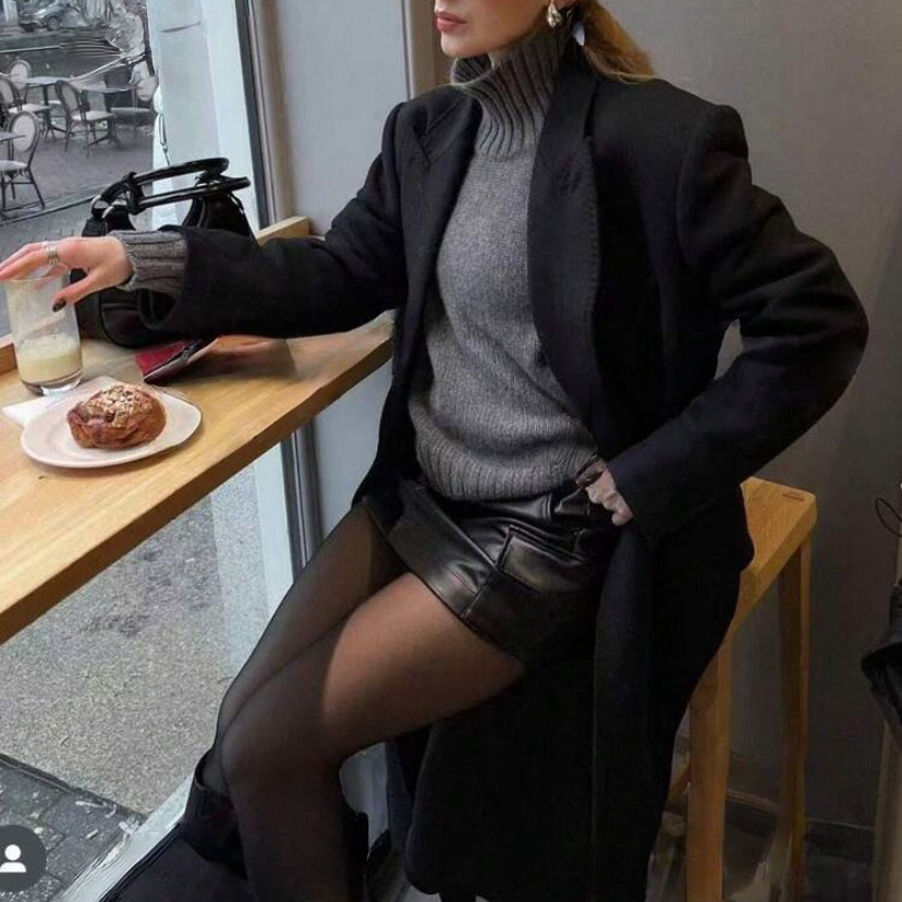 Women's Half-Turtleneck Sweater Loose Plus-Size Pullover Knit Top