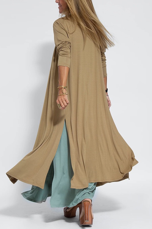 Women's Solid V-Neck Sleeveless Dress and Cardigan Set