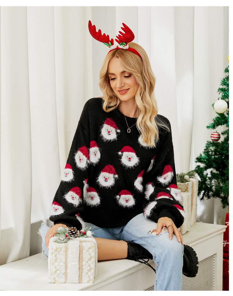 Christmas Santa Knit Sweater for Women & Kids