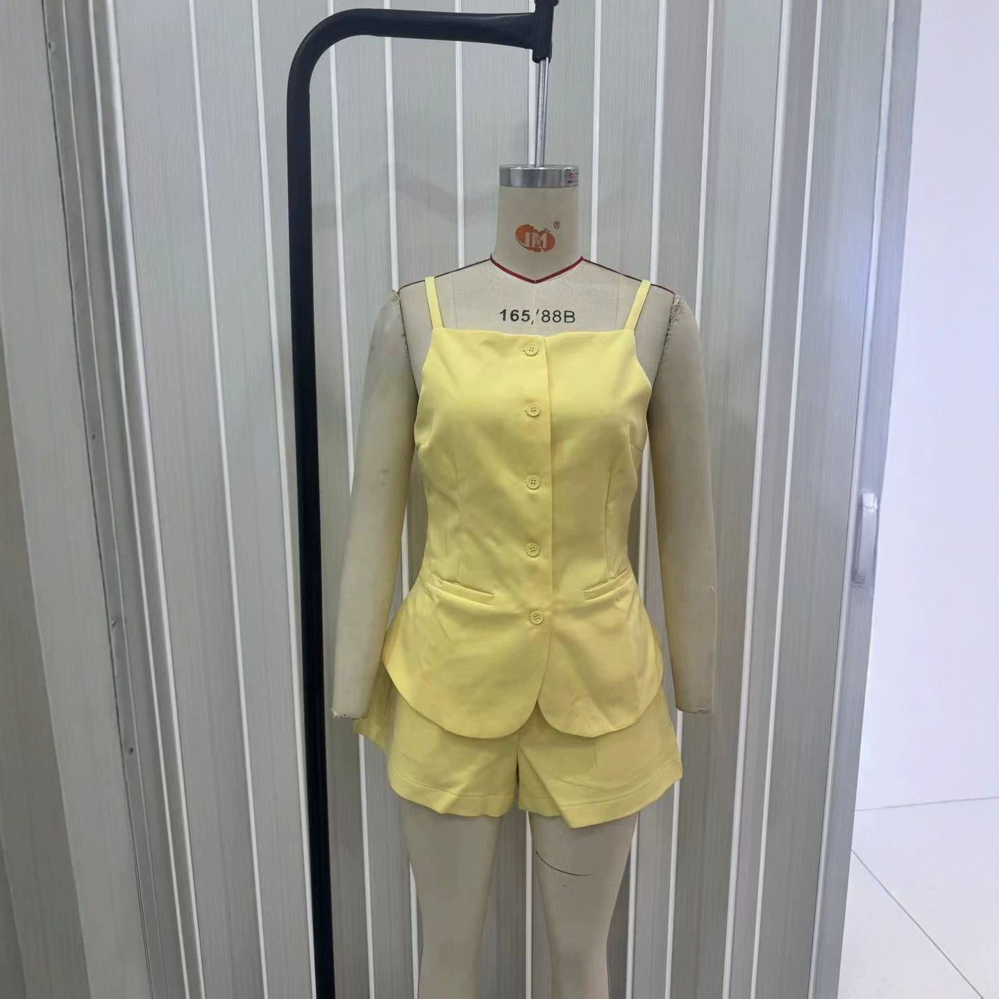 Women's Button-Front Cami and Mini Shorts Set