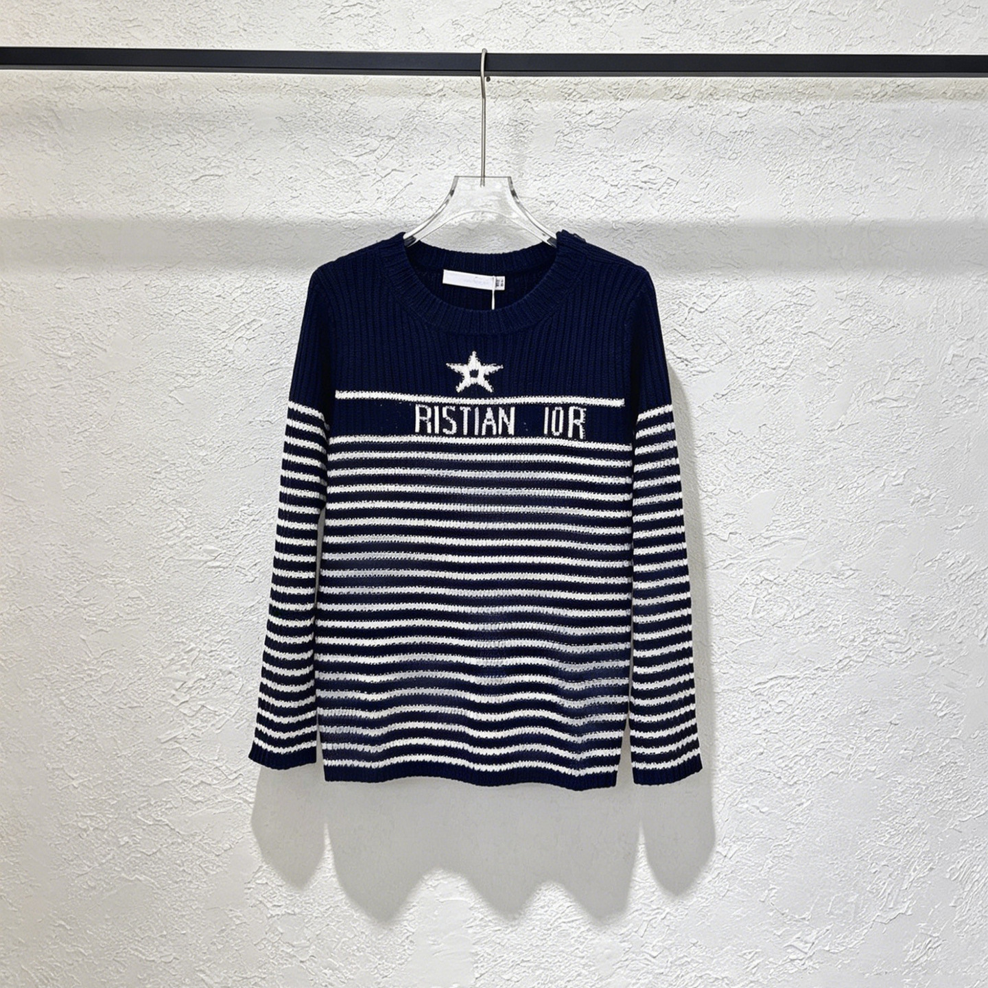 High-Quality Star Striped Knit Sweater