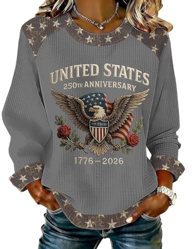 Women's American Eagle Print Crewneck Sweatshirt