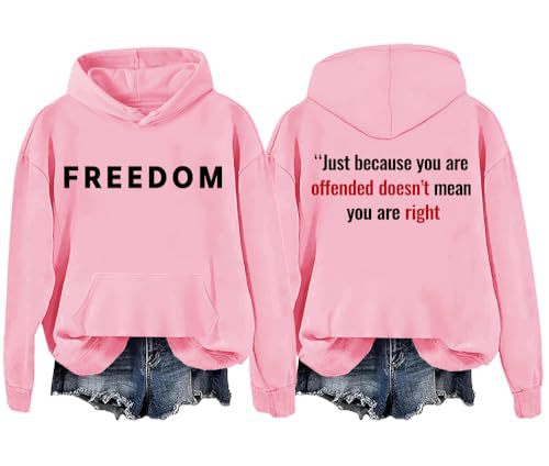 Freedom Patriotic Print Hoodie for Women