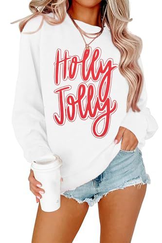 Striped Letter Merry Print Crewneck Sweatshirt
