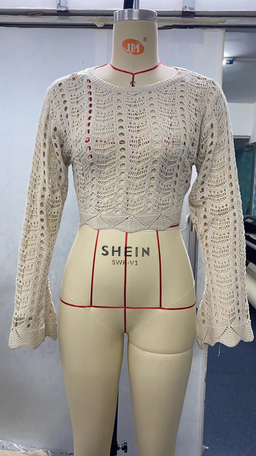 Sexy Sheer Mesh Knit Hollow-Out Beach Cover-Up Dress