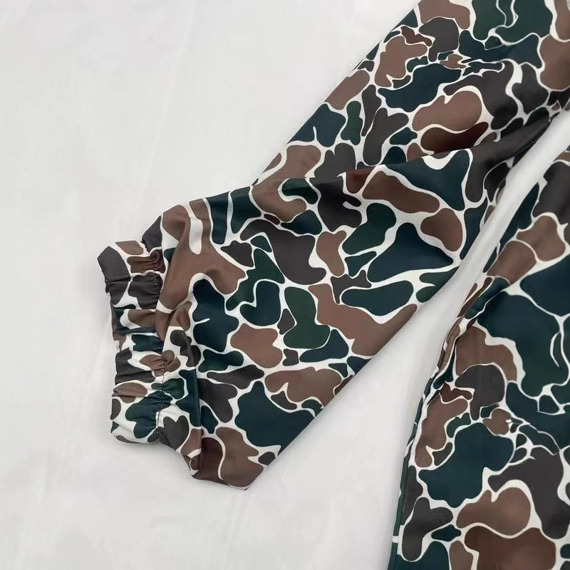Women's Camo Hooded Zip-Up Sweatshirt Jacket with Pockets