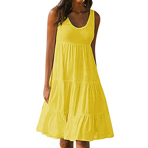 Women's Floral Print Ruched Bodycon Midi Dress Sleeveless Round Neck