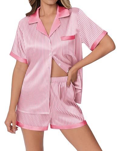 Cuban Collar Animal Print Short Sleeve Women's Set