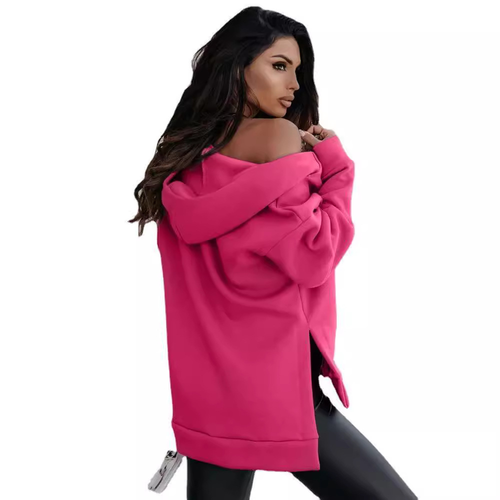 Women's Zip-Up Hoodie with Pockets Loose Fit Casual Sweatshirt