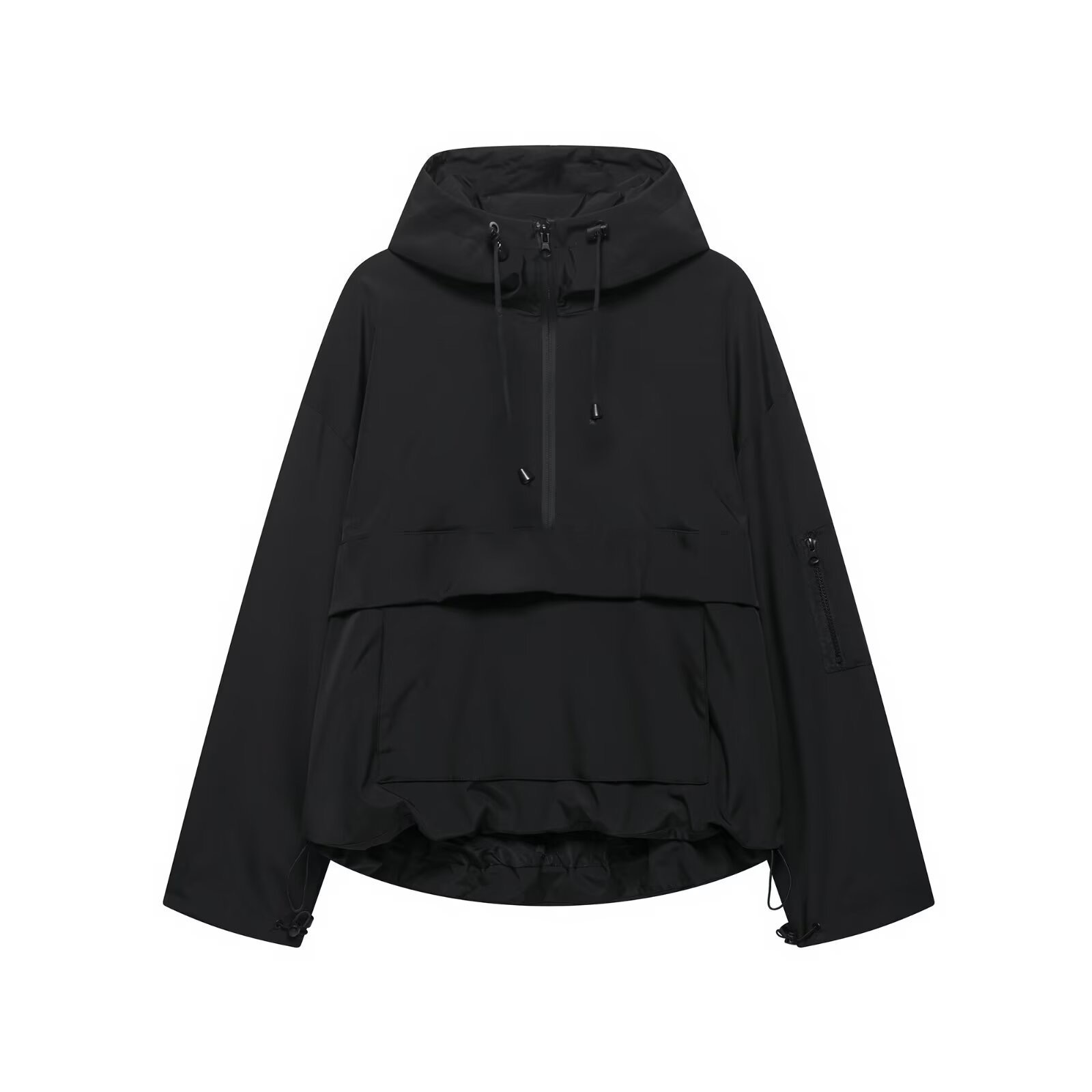 Women's Casual Hooded Zip-Up Jacket Windbreaker
