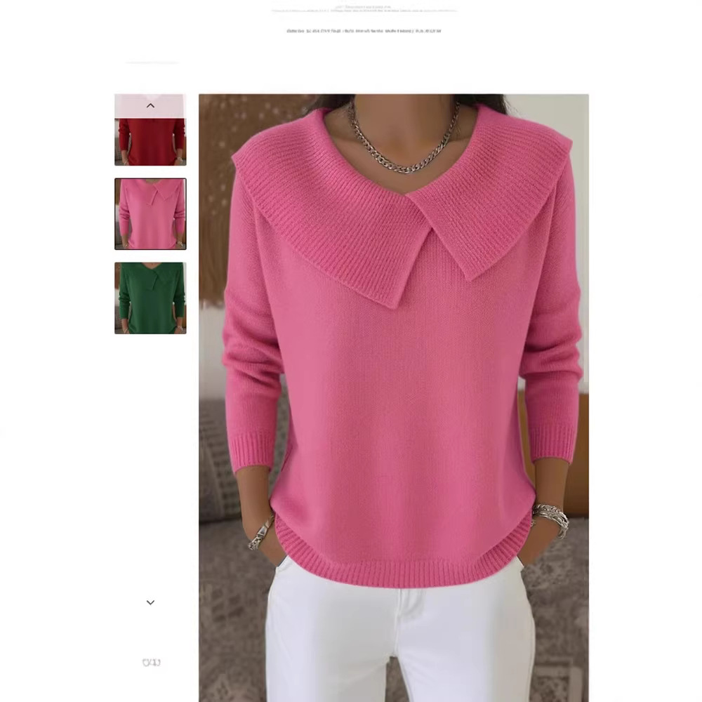 Korean Retro Collared Knit Sweater
