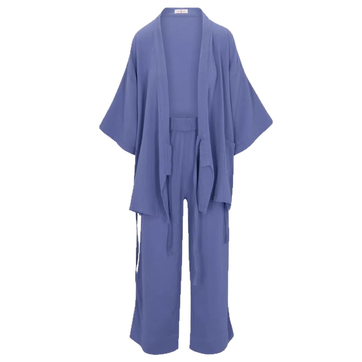 Women's Spring Summer Casual Vacation Two-Piece Set with Asymmetrical Pleated Top and A-Line Skirt